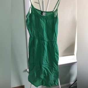 Green spaghetti strap dress, H&M divided brand, size 10